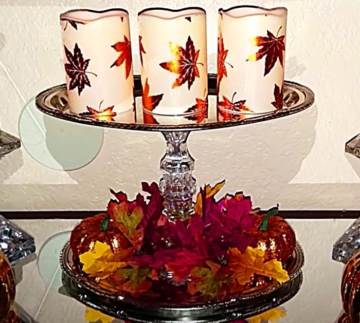 Fall Candle Ideas - Fall Table Decor Ideas - Dollar Tree Fall Decor