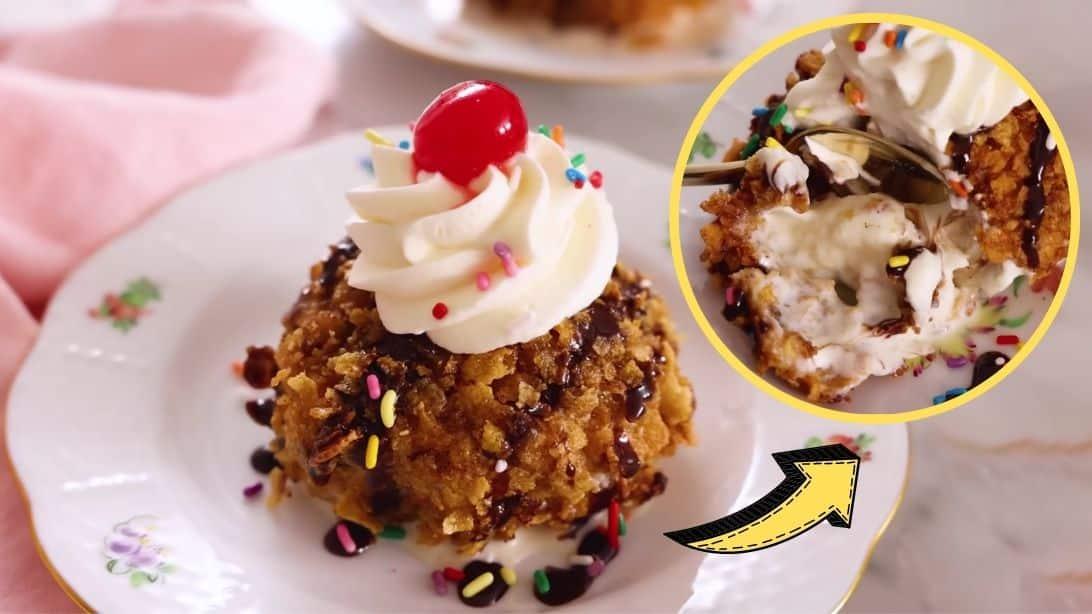 Easy Crispy Fried Ice Cream Recipe