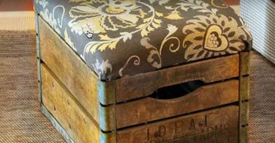 DIY Decor Idea: Milk Crate Ottoman