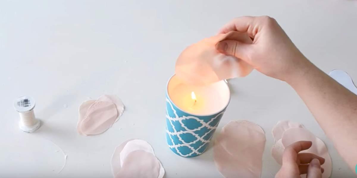 She Cuts Shapes Out Of Fabric, Holds Over Candle And You’ll Love These In Your Home!