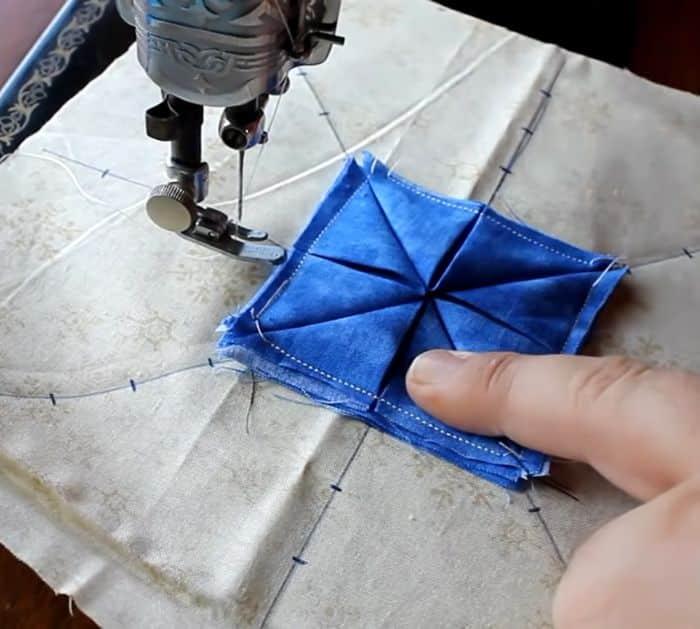 Amish Folded Star Quilted Hotpad tutorial