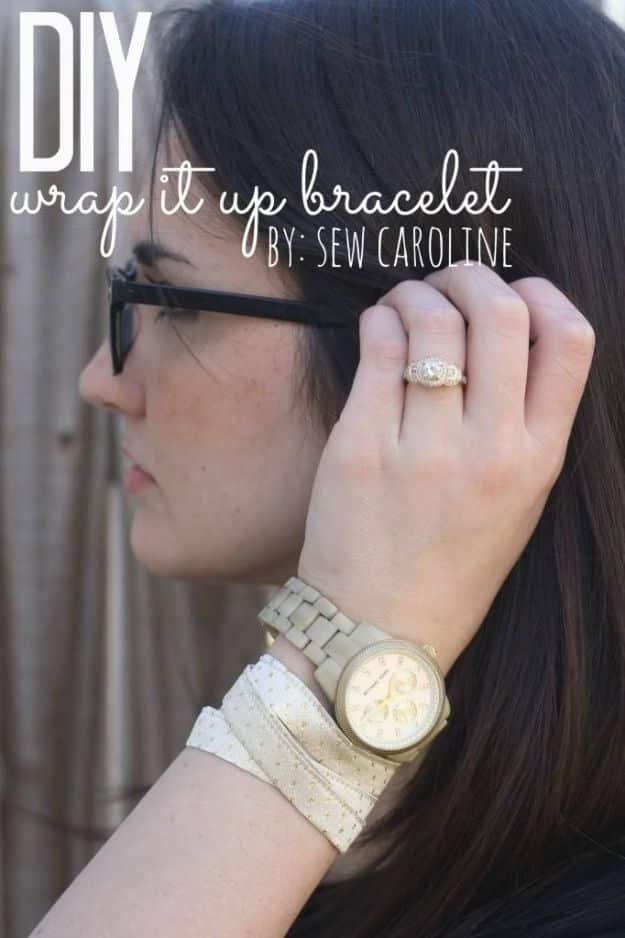 Easy Sewing Projects To Sew For Gifts - DIY Wrap It Up Bracelet - Simple Sewing Tutorials and Free Patterns for Making Christmas and Birthday Presents - Cheap Ideas to Make and Sel