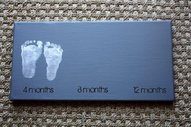 DIY Nursery Decor - Baby Footprints - Easy Projects to Make for Baby Room - Decorations for Boy and Girl Rooms, Unisex, Minimalist and Modern Nurseries and Rustic, Farmhouse Style