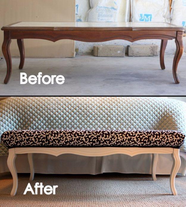 Coffee Table To Bench, a project that comes together in an afternoon and a favorite pick from this roundup
