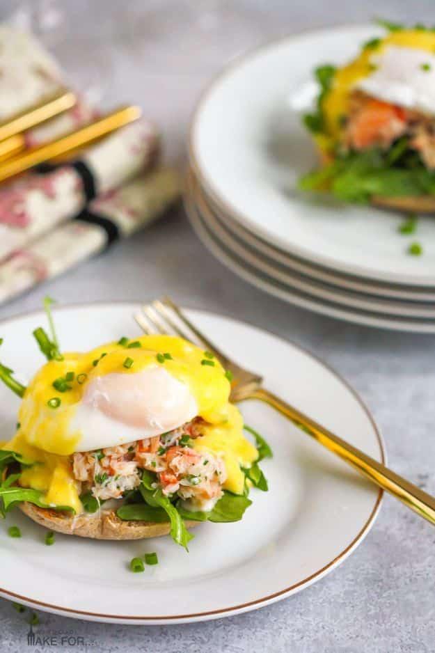 Eggs Benedict Recipes - Crab Eggs Benedict - Best Benedicts and Recipe Ideas for Breakfast, Brunch and Lunch - Easy and Quick Eggs Benedict, Classic, Salmon, Vegetarian and Healthy