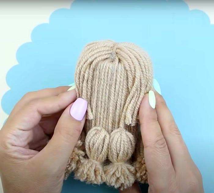 steps for making a yarn dog