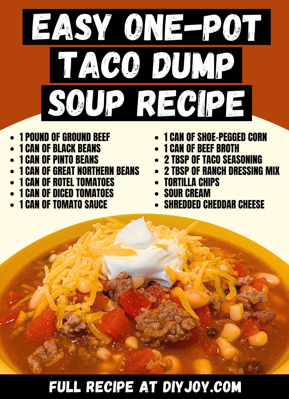 Easy One-Pot Taco Dump Soup Recipe