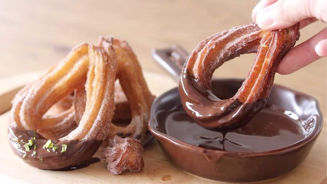 Easy Chocolate Dipped Churros Recipe