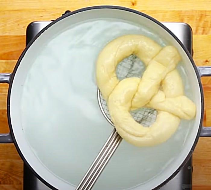 Boil Pretzels In Water With Baking Soda Before Baking