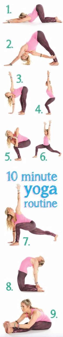 10 Minute Yoga Routine, quick enough to finish before coffee gets cold and the kind of routine that actually sticks