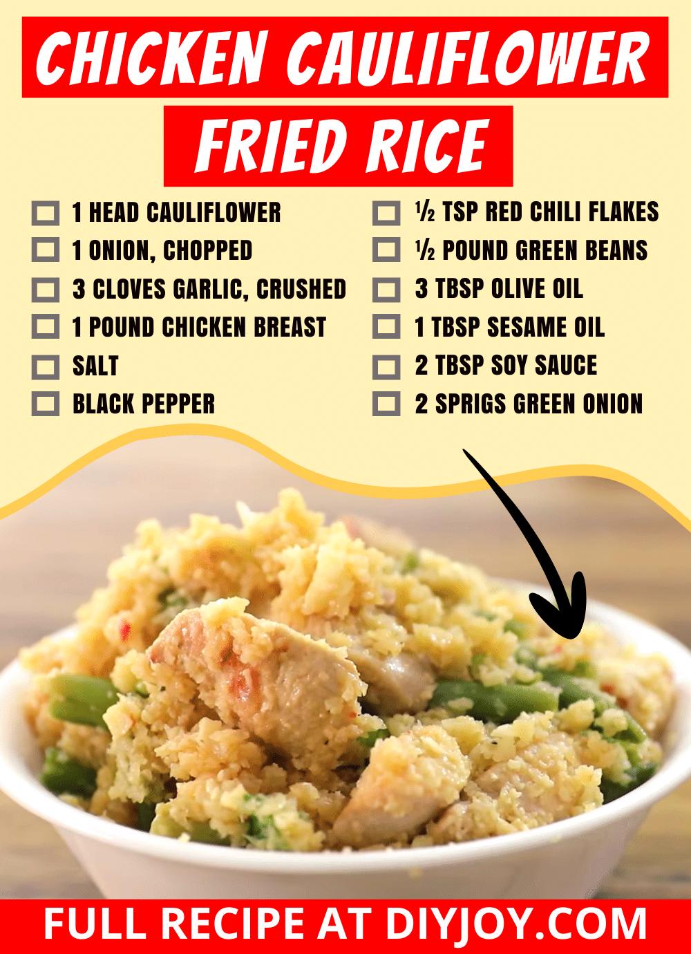 Easy Chicken Cauliflower Fried Rice Recipe