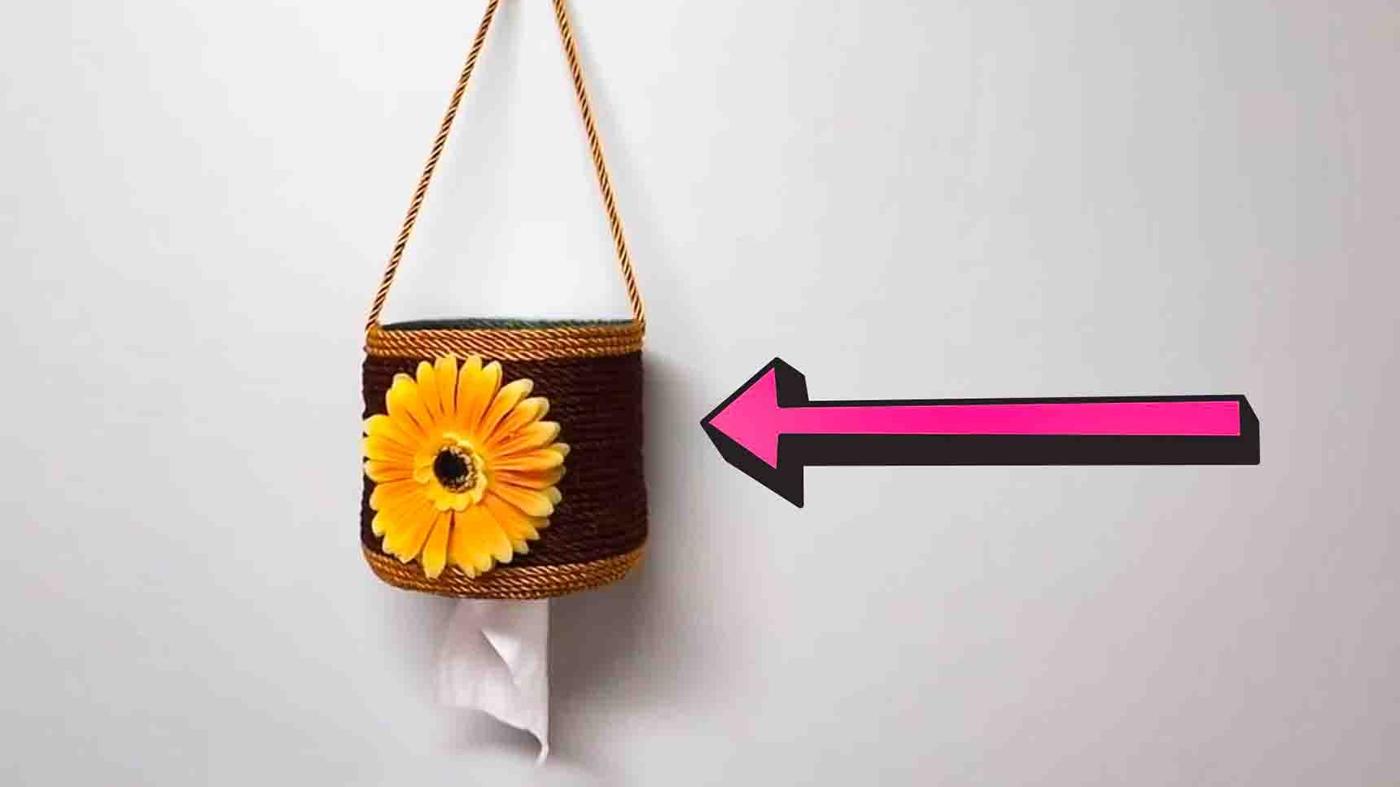 DIY Toilet Paper Roll Holder From Plastic Bottle
