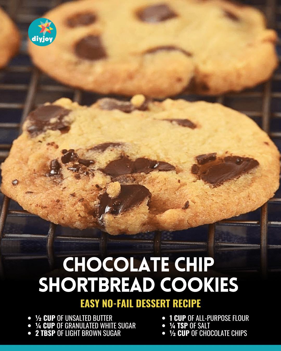 6-Ingredient Chocolate Chip Shortbread Cookies Recipe