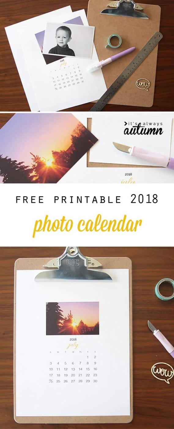 Photo Calendar, a creative desk or wall calendar for the new year and a simple craft project using supplies you likely have