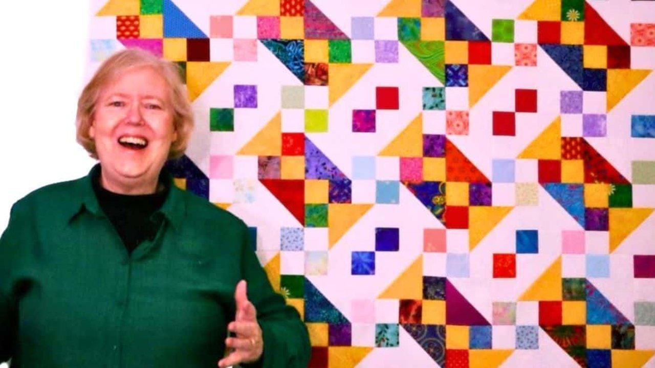 Easy Candy Churn Dash Quilt Block Tutorial