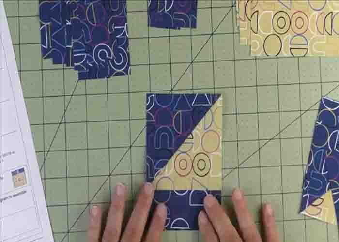 Making the units for the water mill quilt