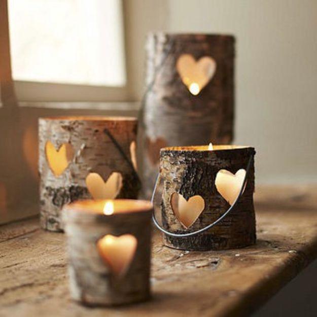 Faux Birch Lantern, a lasting keepsake once the wedding is over and better than a store bought version