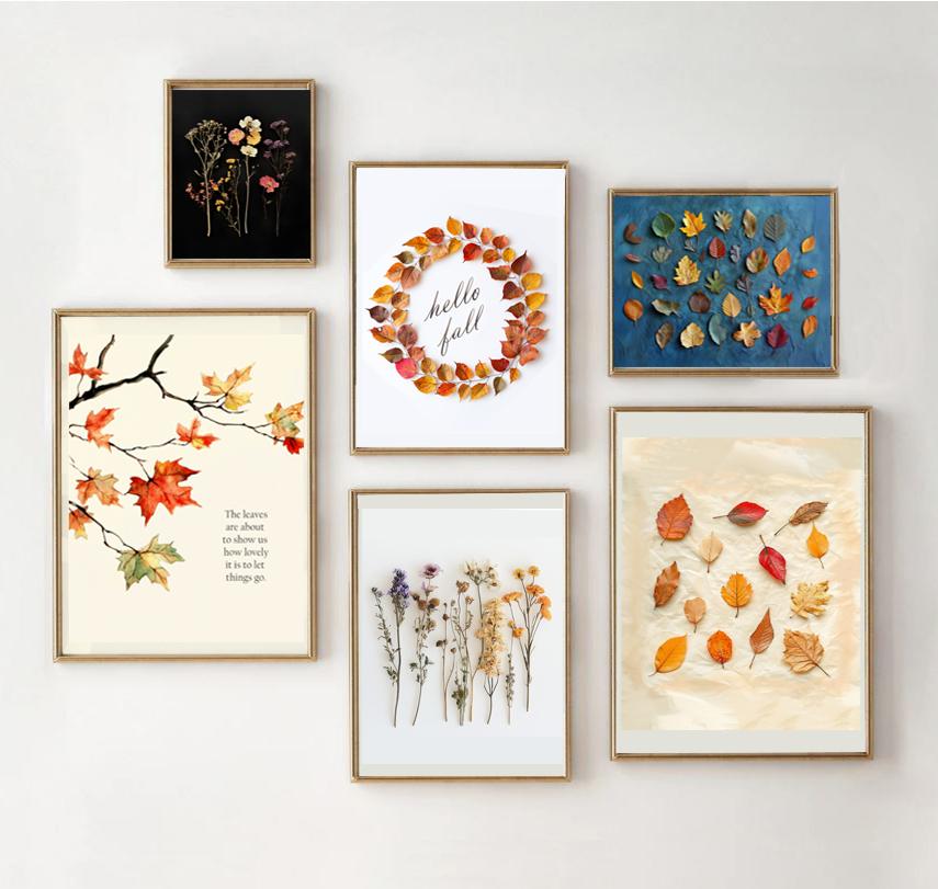 Pressed Leaf Botanical Free Printable, quick to download and frame today and a look that photographs beautifully