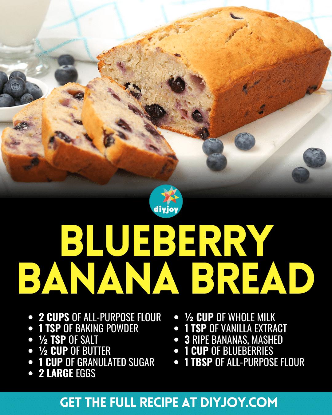 Easy-To-Make Blueberry Banana Bread