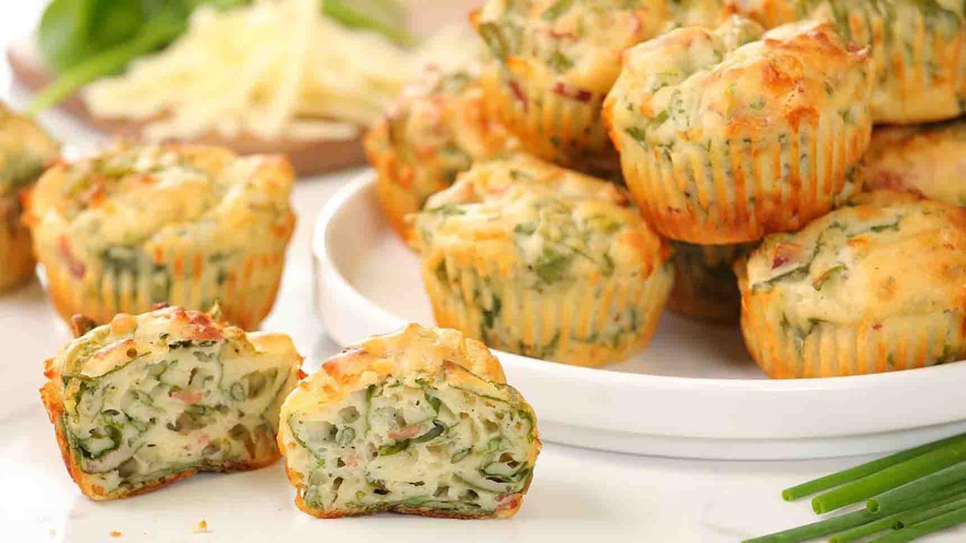 Bacon Cheddar Breakfast Muffins Recipe