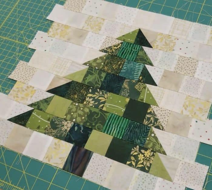 Fastest Last Minute Christmas Patchwork Tree Tutorial