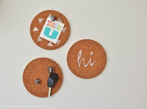 DIY Mini Pin Boards, a budget friendly upgrade using basic supplies and a charming handmade piece for open shelving
