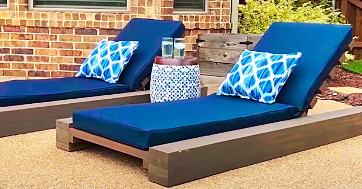 $80 DIY Outdoor Lounge Chair With Free Plans Included