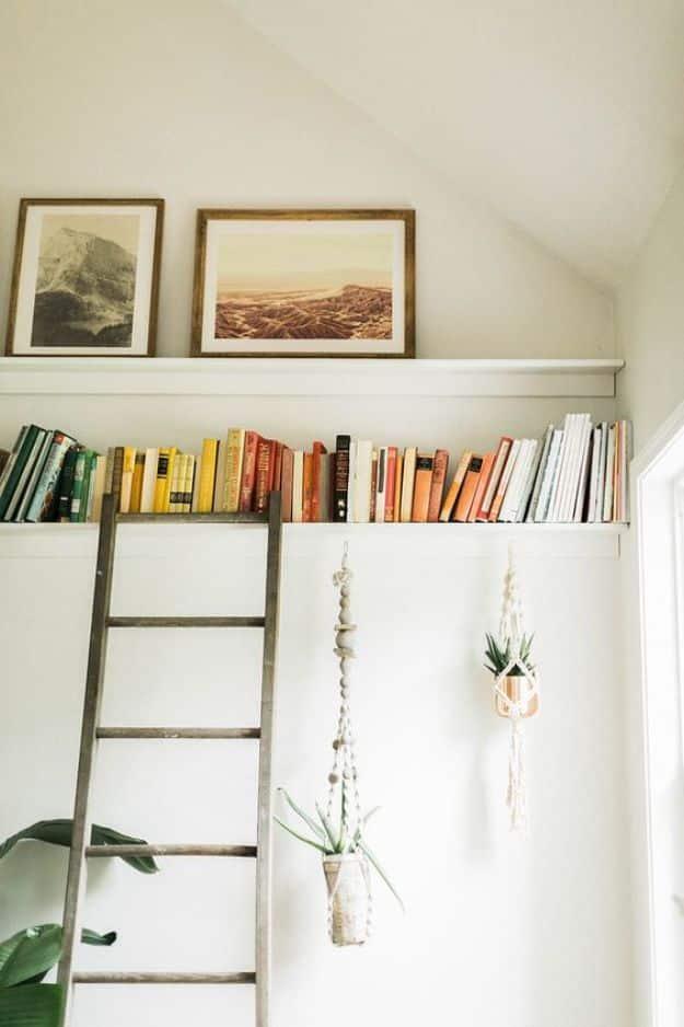 DIY Picture Ledge + Bookshelf, a bookshelf idea, simple enough for a first try and a satisfying finish for not much work