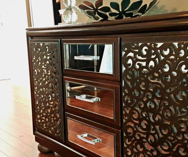 Mirrored Buffet From A Dresser, no power tools required for the basic build and something worth showing off once it is done