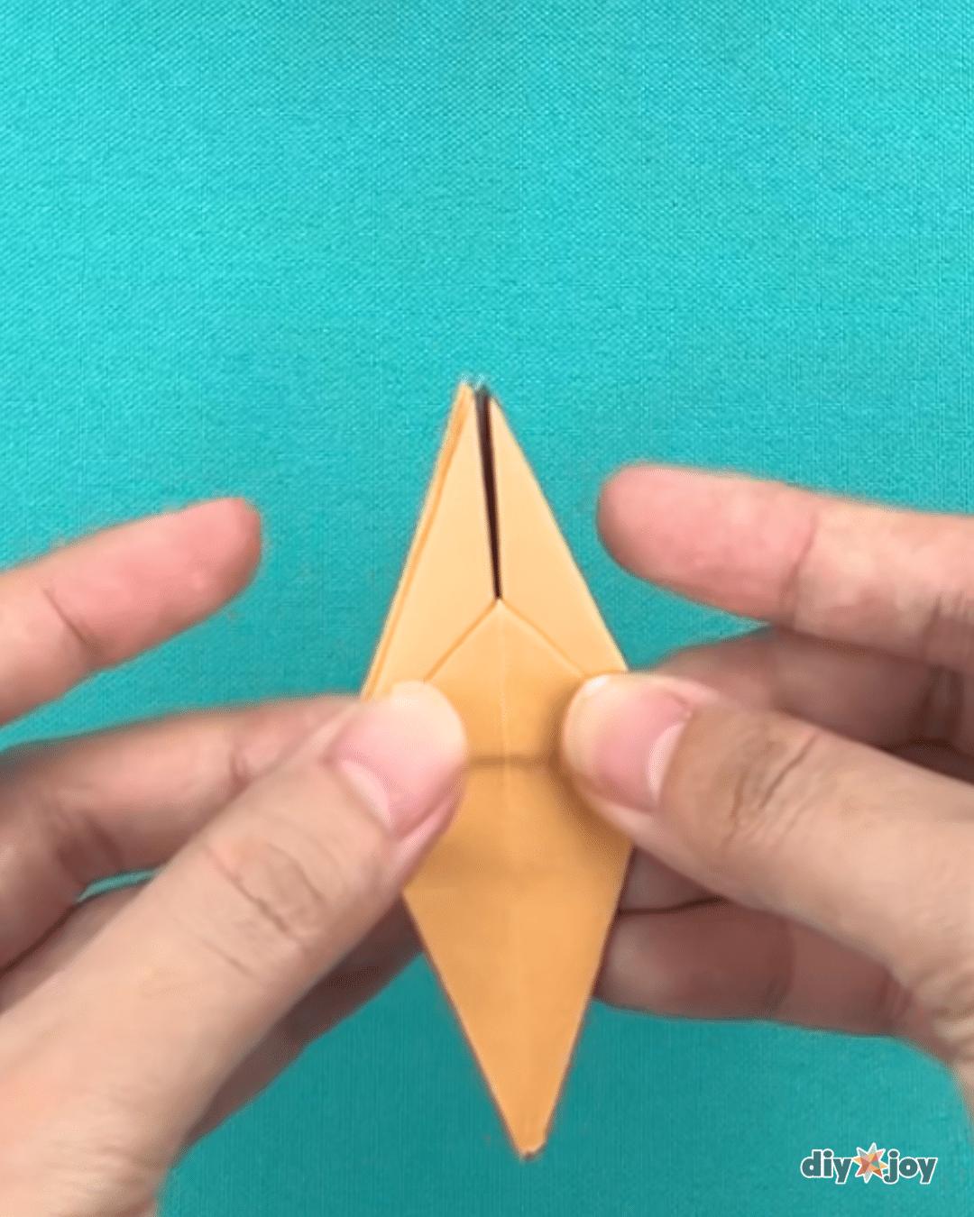 How to make paper origami lily flowers, a beginner origami project folded from a single square of paper