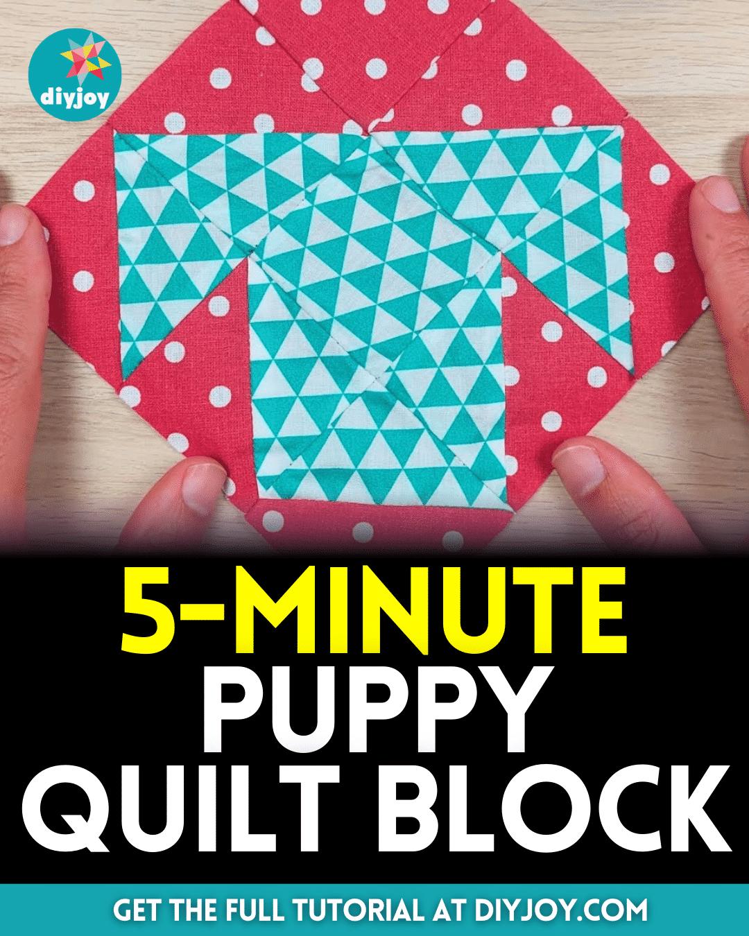 5-Minute Puppy Quilt Block For Beginners