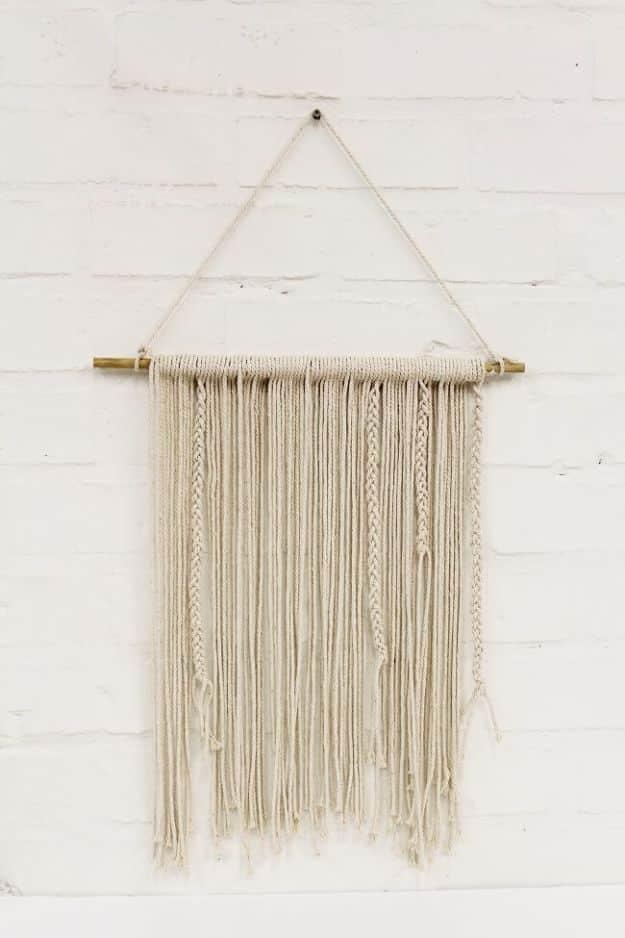 DIY Plaited Wall Hanging, a boho textile accent, breezy enough in steps to manage solo and a statement worth the extra effort