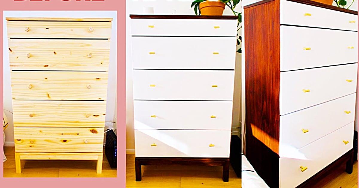 Turn An Ordinary IKEA Dresser Into Mid-Century Modern