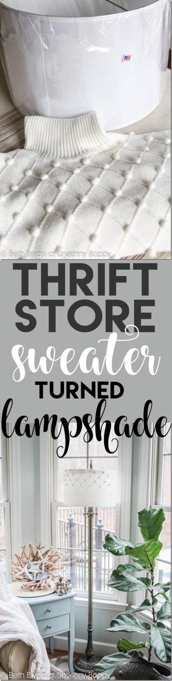 DIY Lampshade Using Sweater, a cozy handmade touch that beats a store bought version and a favorite pick from this roundup