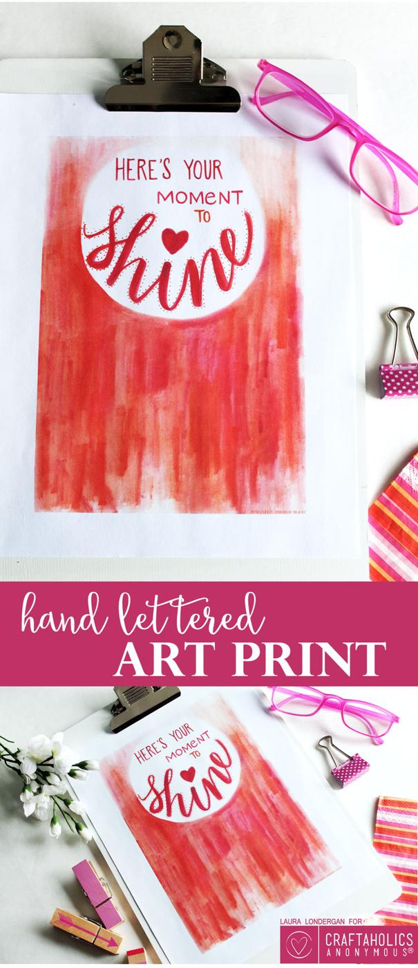 Your Moment To Shine Free Printable, low effort with a nice decor result and a look that photographs beautifully