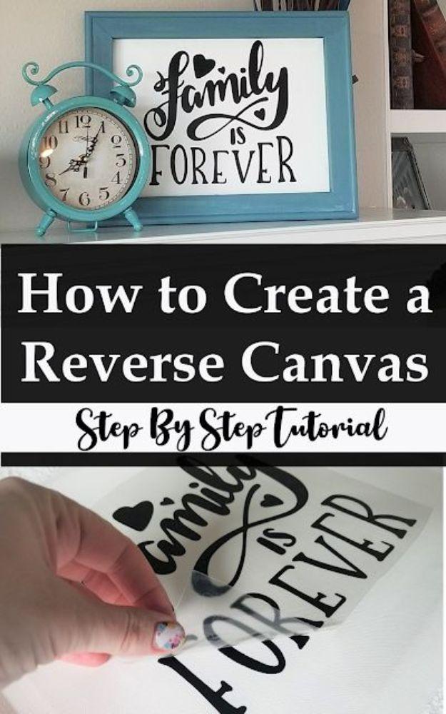 Step by Step DIY Reverse Canvas, flexible enough to adjust as you go and a clever way to use what you already own