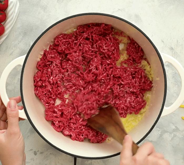 Ingredients for One-Pot Sloppy Joe Pasta