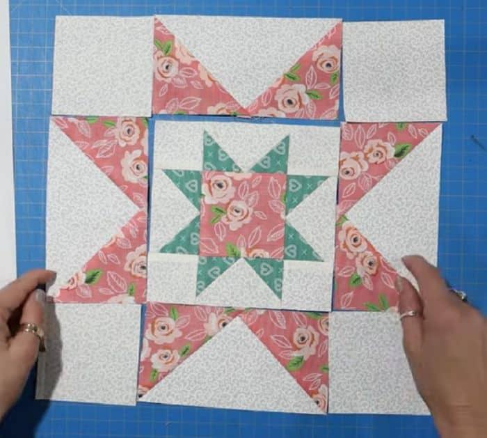 Easy to Sew Double Sawtooth Star Quilt Block