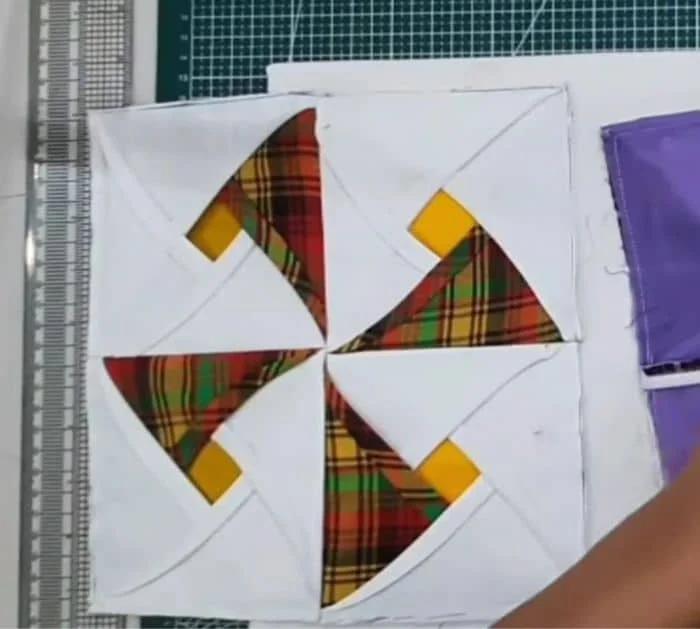 Easy to Make Fabric Folding Quilt Block