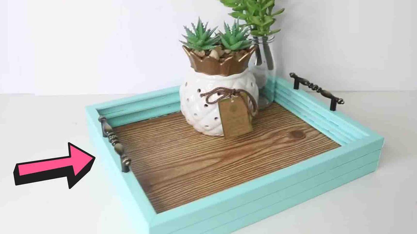 Dollar Tree DIY Faux Wood Tray