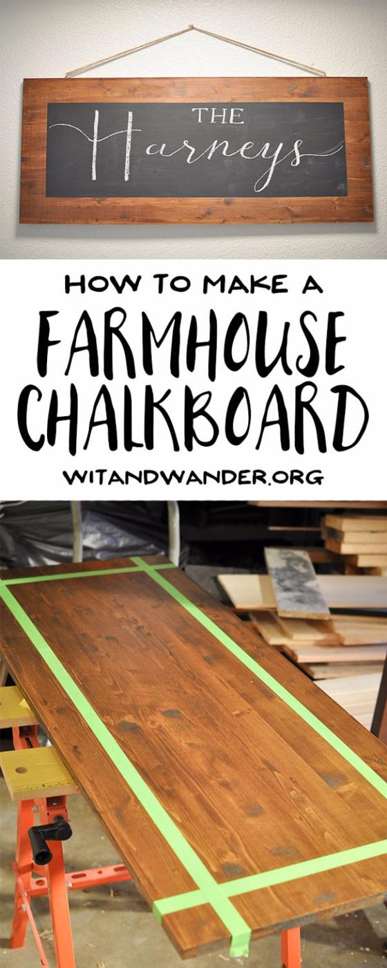 DIY Rustic Farmhouse Chalkboard, fast enough to finish before the next rainy day and a keepsake worth handing down for years