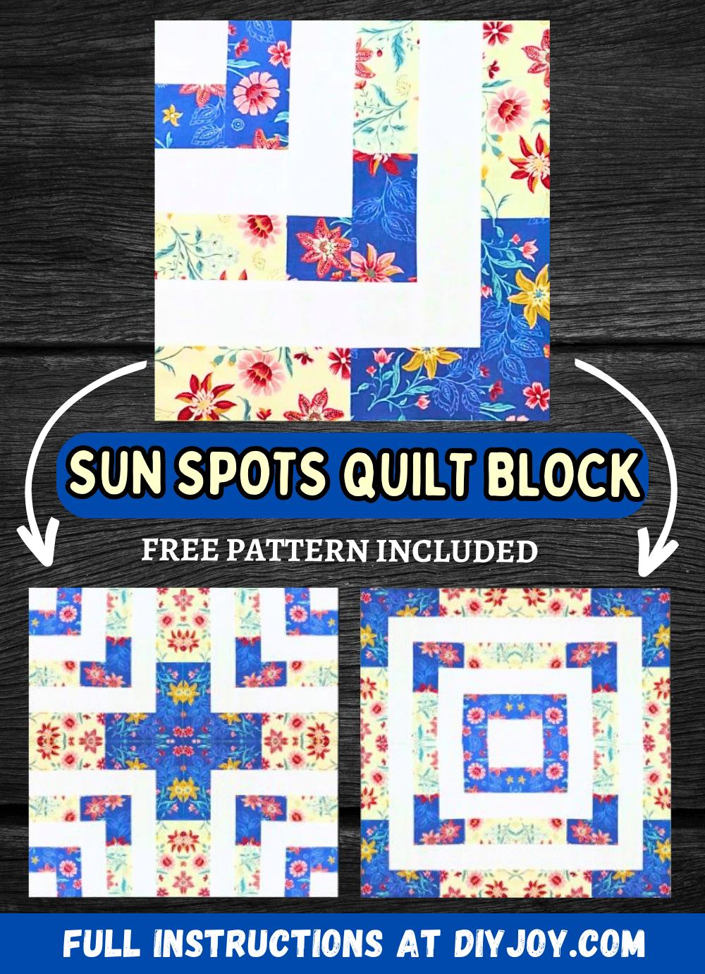 Super Easy Sun Spots Quilt Block Tutorial