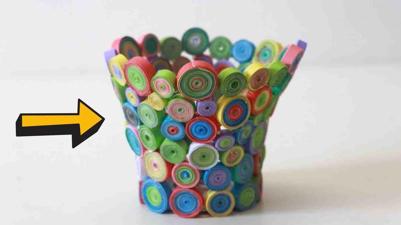 DIY Vase Using Paper Rolls Tutorial
