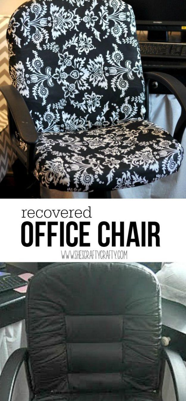 No-Sew Office Chair Makeover, a cozy handmade touch that beats a store bought version and a favorite pick from this roundup