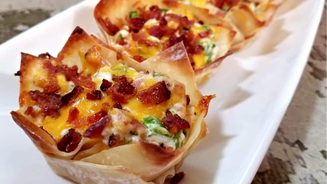 Jalapeno Popper Wonton Cups