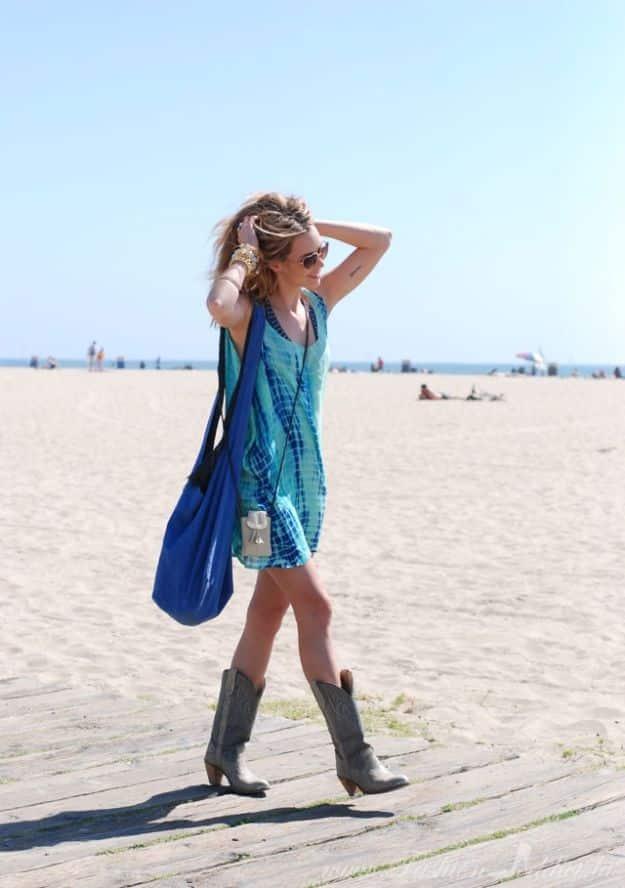 No-Sew DIY Slip Dress, a no sew fashion project, simple enough for a first try and an idea worth saving for later