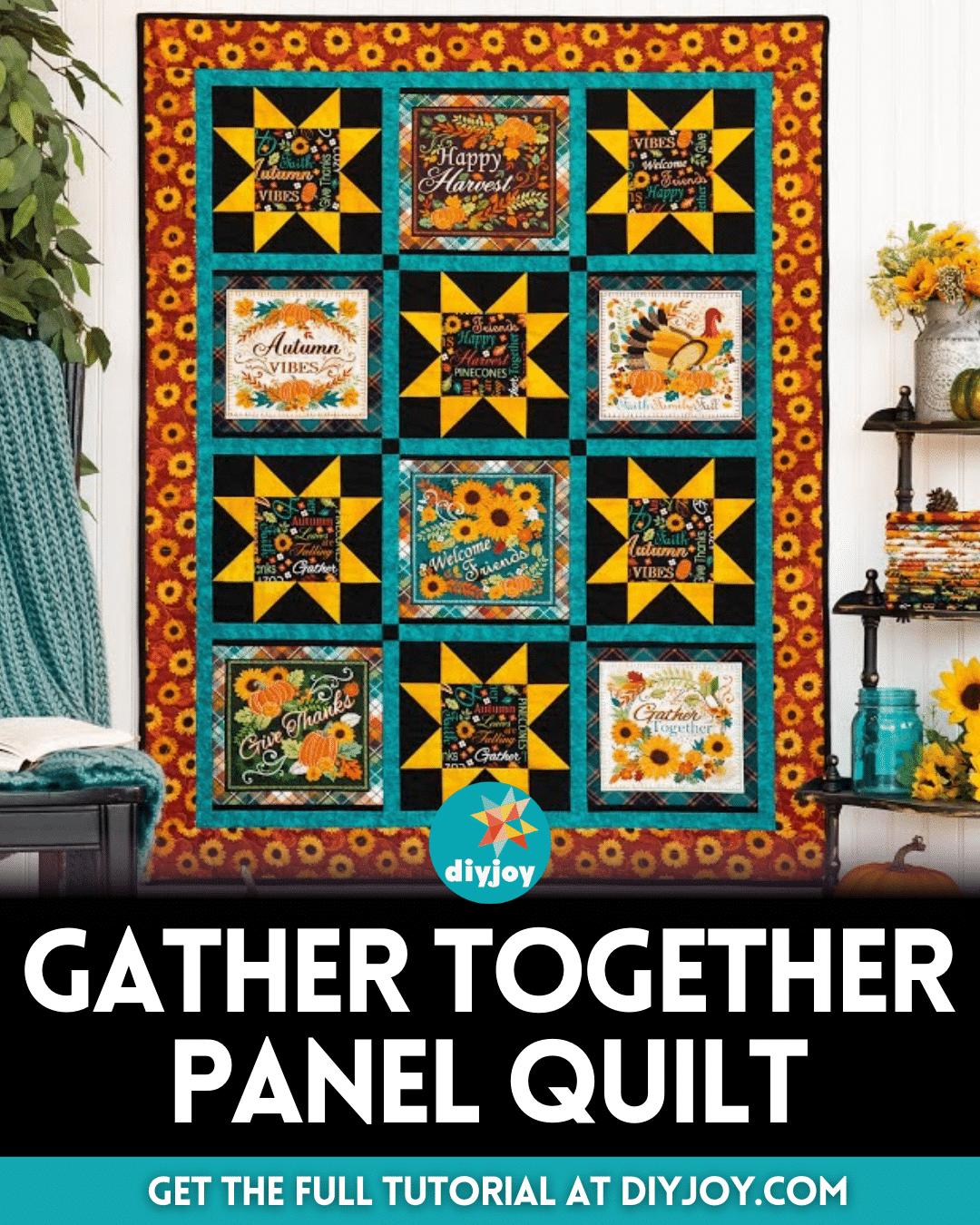 Easy Gather Together Panel Quilt Tutorial