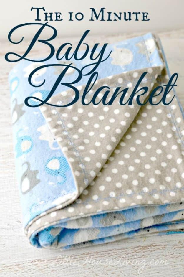 10 Minute Simple Baby Receiving Blanket, short enough on steps to wrap up before supper and a showpiece guests linger over