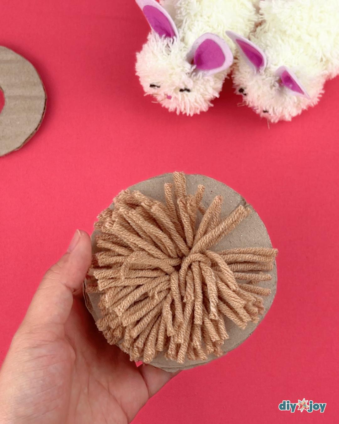 Homemade Pom Pom Bunny — easter arts and crafts