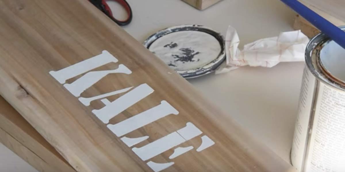 She Stencils On Wood And What She Does Next Will Floor You — Hint: It Hangs!